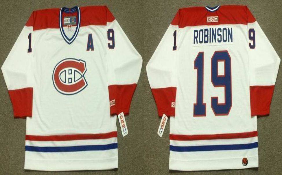2019 Men Montreal Canadiens 19 Robinson White CCM NHL jerseys